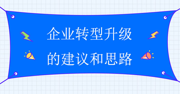 企業(yè)轉(zhuǎn)型升級的建議和思路