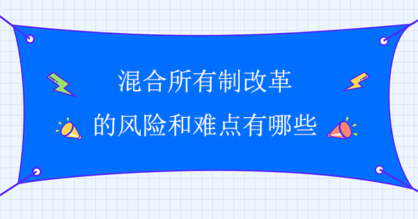 混合所有制改革的風險和難點有哪些